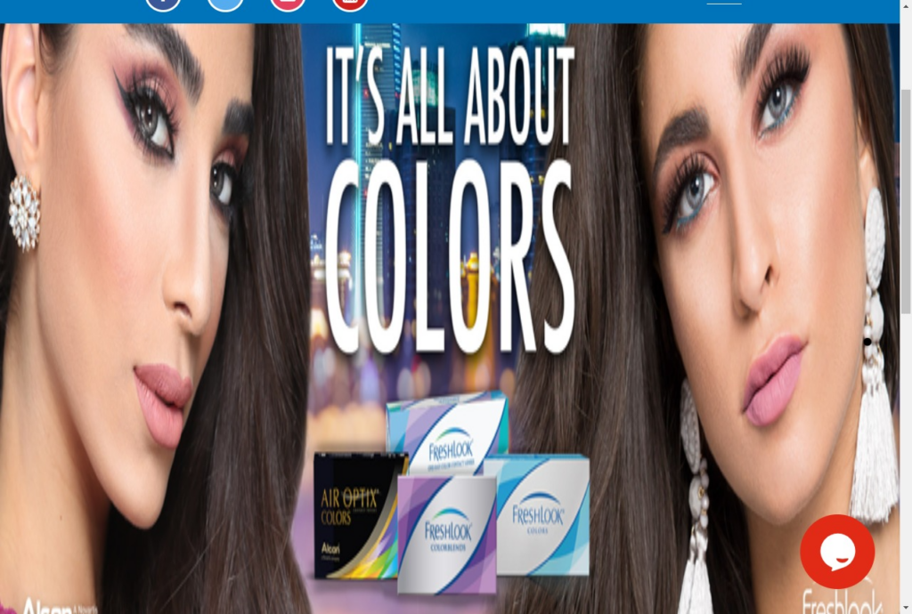 تصميم موقع QeyeQ للعدسات | سيرف فايف